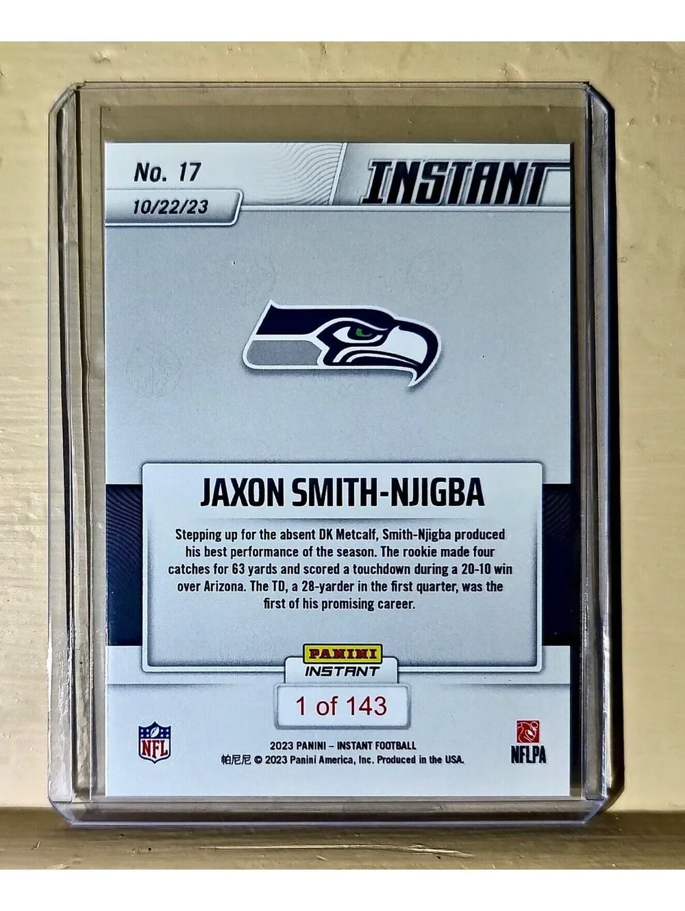 Jaxon Smith-Njigba 2023 Panini NFL Rookie Football #17 Card 1 of 143 Seahawks